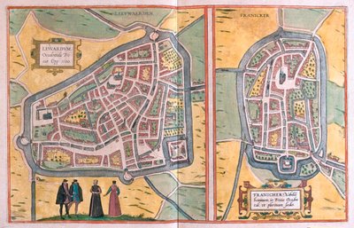 レーワルデン（西フリジア語）、オランダ、フランケール - ゲオルク・ブラウン著「Civitates Orbis Terrarum」ケルン1617年所収 作： Georg Braun