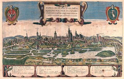 ポーランドのルブリン - ゲオルク・ブラウン著『Civitates Orbis Terrarum』（ケルン、1617年）所収 作： Georg Braun