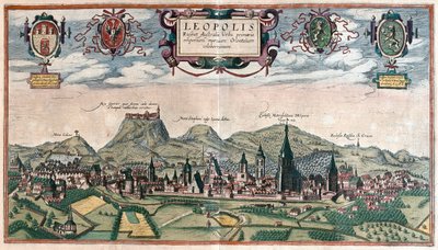 ウクライナのリヴィウ、ゲオルク・ブラウン作「Civitates Orbis Terrarum」ケルン1617年所収 作： Georg Braun