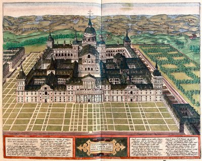 スペインの修道院（フィリップ2世の宮殿）-ゲオルク・ブラウン作「Civitates Orbis Terrarum」ケルン1617年所収 作： Georg Braun