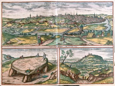 モンペリエ、トゥール、ポワチエ（フランス）-ゲオルク・ブラウン著「Civitates Orbis Terrarum」ケルン1617年所収 作： Georg Braun