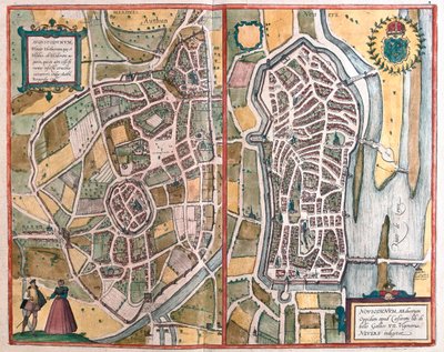 ゲオルク・ブラウン作『Civitates Orbis Terrarum』（ケルン、1617年）に描かれたフランスのヌヴェール。 作： Georg Braun