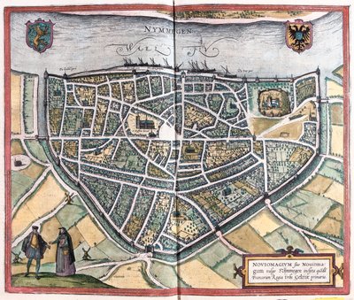 ゲオルク・ブラウン著『Civitates Orbis Terrarum』（ケルン、1617年）所収のナイメーヘン（オランダ 作： Georg Braun