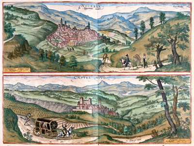 ノセラ・アンブラ（イタリア、カステルヌオーヴォ・ディ・ポルト） - ゲオルク・ブラウン作「Civitates Orbis Terrarum」ケルン1617年所収 作： Georg Braun