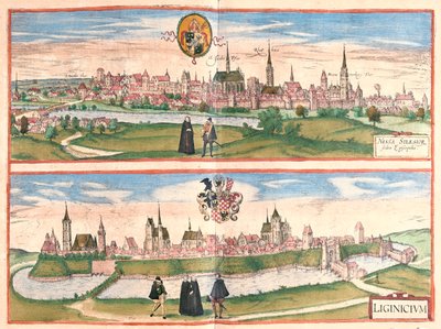 ゲオルク・ブラウン著『Civitates Orbis Terrarum』（ケルン、1617年）所収のニサ（ポーランド、レグニツァ）。 作： Georg Braun