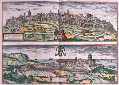 オルヴィエート - イタリア、ロレートの聖域 - ゲオルク・ブラウン作「Civitates Orbis Terrarum」ケルン1617年所収 作： Georg Braun