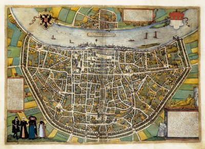スペインのブルゴス市の地図 作： Georg Braun