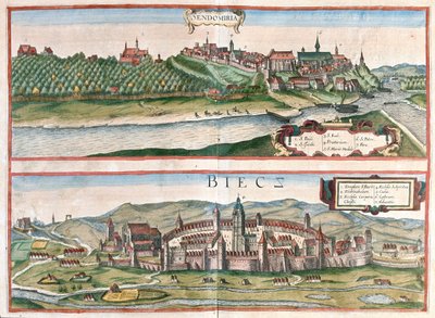 ゲオルク・ブラウン著『Civitates Orbis Terrarum』（ケルン、1617年）所収のポーランド、サンミエシュ-ビーツ。 作： Georg Braun