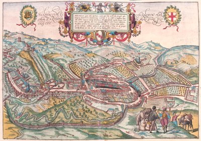 イタリア、ヴィットリオ・ヴェネト（トレヴィーゾ）のセッラヴァッレ - ゲオルク・ブラウン著「Civitates Orbis Terrarum」ケルン1617年所収 作： Georg Braun