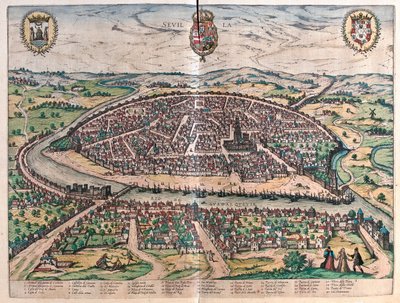 スペインのセビージャ-ゲオルク・ブラウン作『Civitates Orbis Terrarum』（ケルン、1617年）所収 作： ジョージ・ブラウン