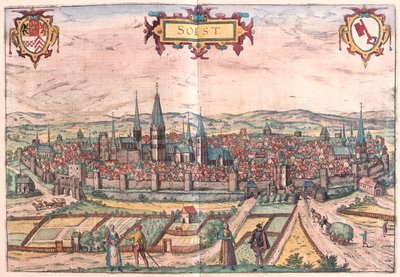 ドイツ、ソエスト-ゲオルク・ブラウン作『Civitates Orbis Terrarum』（ケルン、1617年）所収 作： Georg Braun
