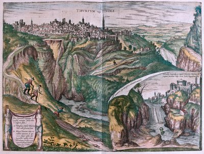 ティヴォリ（イタリア）-ゲオルク・ブラウン作『Civitates Orbis Terrarum』所収、ケルン、1617年 作： Georg Braun