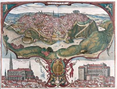 スペインのトレド-ゲオルク・ブラウン作『Civitates Orbis Terrarum』（ケルン、1617年）所収 作： Georg Braun