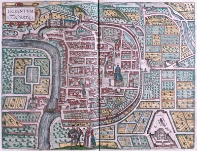 イタリア、トレント-ゲオルク・ブラウン作『Civitates Orbis Terrarum』（ケルン、1617年）所収 作： Georg Braun