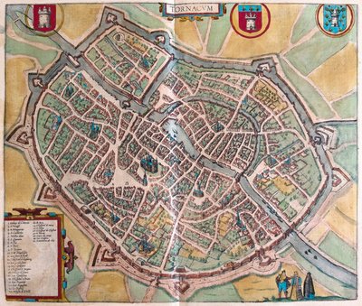 ベルギーのトゥルナイ - ゲオルク・ブラウン著『Civitates Orbis Terrarum』（ケルン、1617年）所収 作： Georg Braun