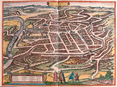 リトアニアのヴィリニュス-ゲオルク・ブラウン作「Civitates Orbis Terrarum」ケルン1617年所収 作： ジョージ・ブラウン