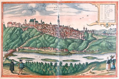 ズノイモ（モラヴィア）、チェコ共和国 - ゲオルク・ブラウン著「Civitates Orbis Terrarum」ケルン1617年所収 作： Georg Braun