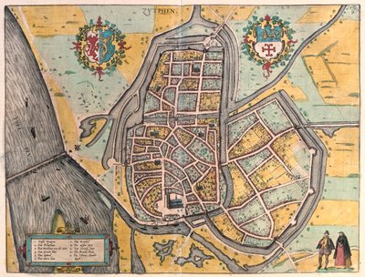 オランダ、ズットフェン - ゲオルク・ブラウン著『Civitates Orbis Terrarum』（ケルン、1617年）所収 作： Georg Braun