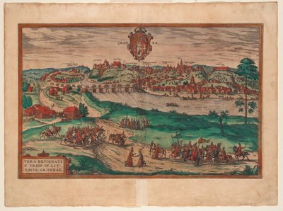 地球のグロドノ都市から、1577 作： Georg Braun und Franz Hogenberg
