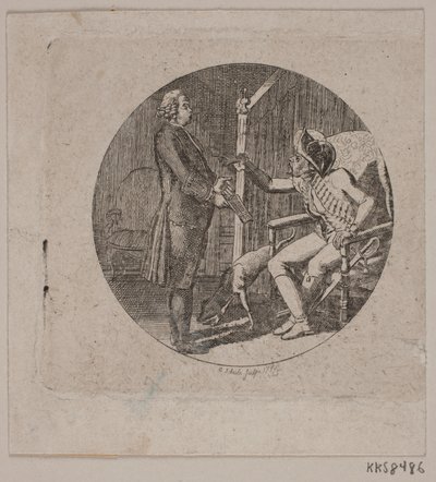 司祭と老人のビネット 作： Georg Christian Schule