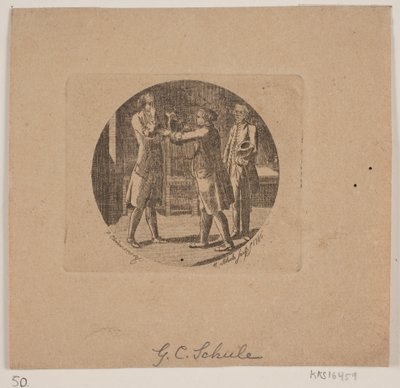 3 人の男性とのビネット 作： Georg Christian Schule