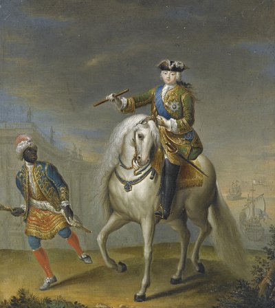 エリザベス女王1709-1762とアラブの少年 作： Georg Christoph Grooth