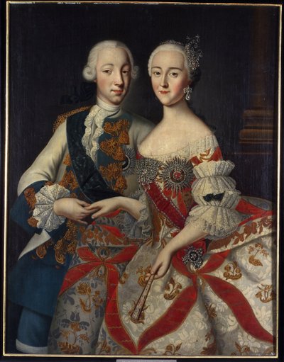 ピョートル フィオドロヴィッチ大公 (ロシアのピョートル 2 世) の肖像 作： Georg Christoph Grooth