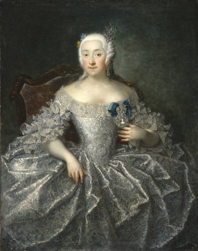 伯爵夫人Varvara Alexeyevna Sheremetyeva 1711-1767、1746の肖像 作： Georg Christoph Grooth