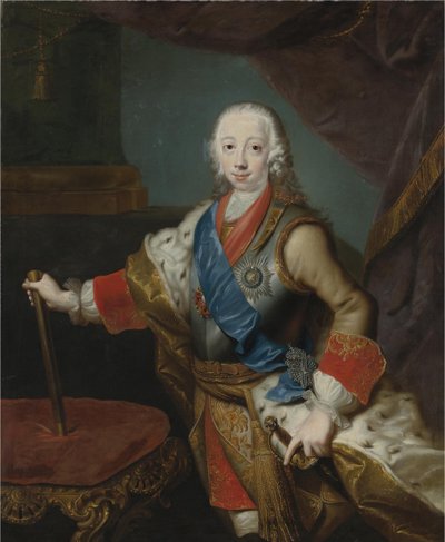ロシアの皇帝ピーター3世の肖像1728-1762 作： Georg Christoph Grooth