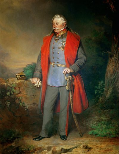 ヨーゼフ・ラデツキー陸軍大将、対イタリア戦の総司令官。 作： ジョージ・デッカー