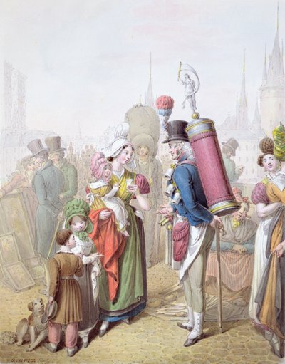 ポンノートルダム、1810年頃（紙にトイレ） 作： Georg Emanuel Opitz