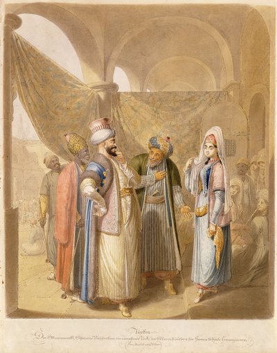 奴隷市場、1824 作： Georg Emanuel Opitz