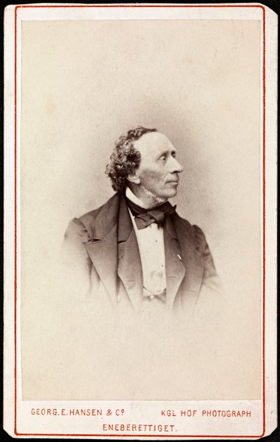 ハンス・クリスチャン・アンデルセン（1805-1875）の肖像、ハンセン、ゲオルグ・エミル（1833-1891）によるもの。写真、1871年頃。個人蔵 作： Georg Emil Hansen