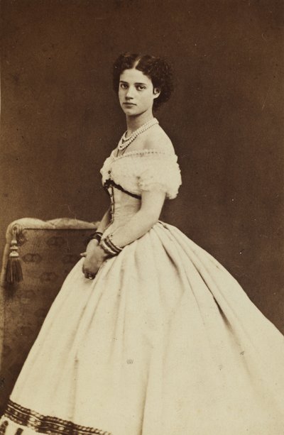 デンマークのダグマー王女の肖像、1847～1928 年、1866 年。 作： Georg Emil Hansen