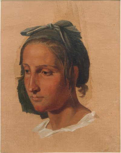 イタリア人女性の肖像習作 作： Georg Friedrich August Lucas