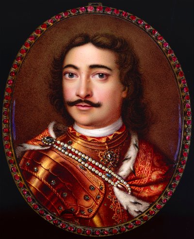 皇帝ピョートル大帝 1672 ～ 1725 年の肖像画。 作： Georg Friedrich Dinglinger