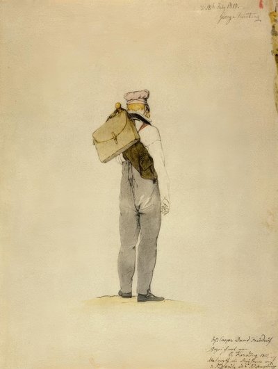 ジャイアントマウンテンズでの足の旅でのCDFriedrich 作： Georg Friedrich Kersting