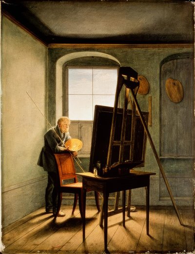 カスパーデビッドフリードリッヒのスタジオ 作： Georg Friedrich Kersting