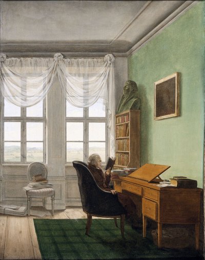 ドイツ語  Reinhards Studierstube クートシャプレン、ラインハルトの書斎 作： Georg Friedrich Kersting