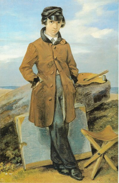 風景画家としてのヘルマン・ケルスティング 作： Georg Friedrich Kersting