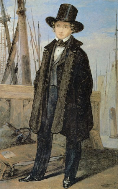 リガへの出発を前にしたリチャード・カースティング 作： Georg Friedrich Kersting