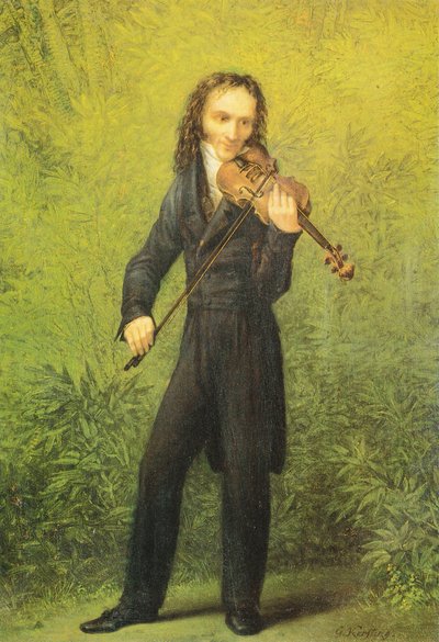 ヴァイオリニスト、ニコロ・パガニーニ 作： Georg Friedrich Kersting