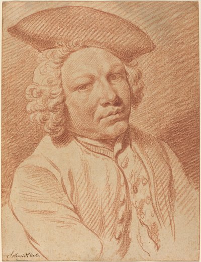 三角帽子の男の肖像 作： Georg Friedrich Schmidt