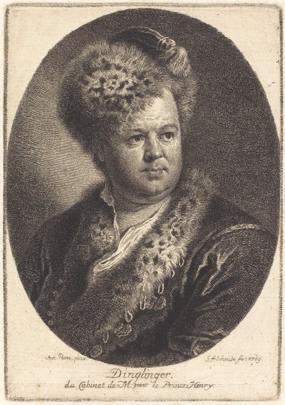 ヨハン・メルヒオール・ディングリンガー 作： Georg Friedrich Schmidt after Antoine Pesne
