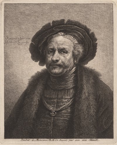 レンブラントの自画像 作： Georg Friedrich Schmidt, after Rembrandt van Rijn