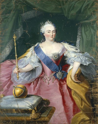エリザベート皇后の肖像1709-1762、1750年代 作： Georg Kaspar von Prenner