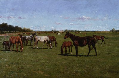 馬と子馬、1917 作： Georg Koch