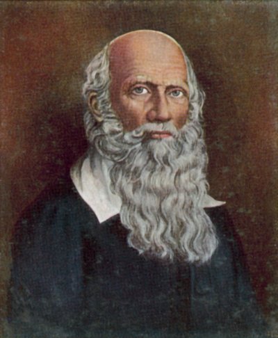 ヨハン・フリードリヒ・ヤーン、ドイツの体操指導者（カラーリトグラフ） 作： Georg Ludwig Engelbach Engelbach