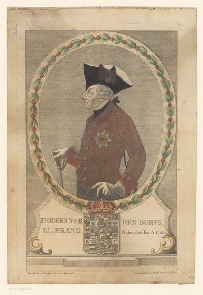 フリードリヒ大王の肖像 作： Georg Mathäus Probst