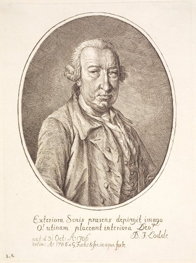 Barthold Johan Lodde、翻訳者の肖像 作： Georg Mathias Fuchs